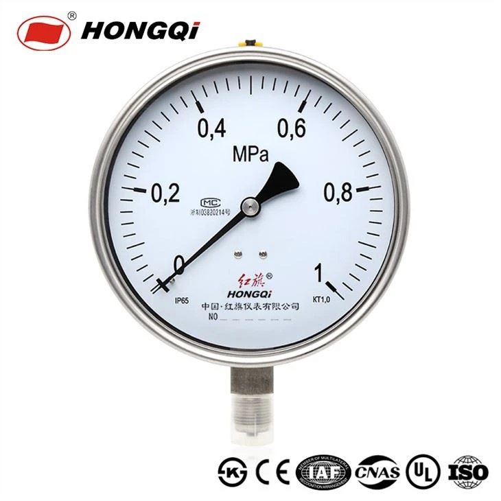 6" Todo o medidor de pressão de aço inoxidável glicerina enchi manômetro