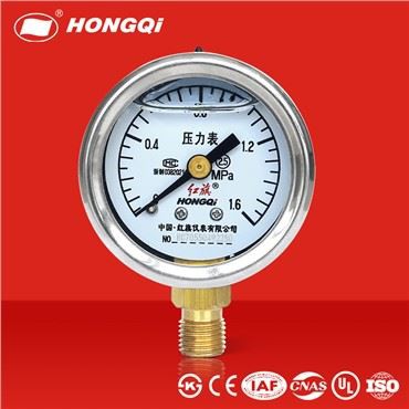 40mm Aço Inoxidável à Prova de Choque Cheio Líquido/Manômetro de Pressão de Óleo