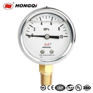 Medidor de pressão de resistência à vibração de 50 mm com caixa de aço inoxidável