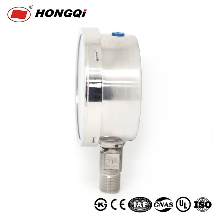 Stainless Steel Bottom Manometer Capsule Pressure Gauge