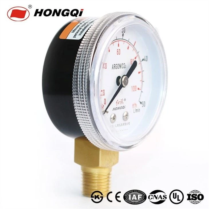 Steel Chrome Plated Custom Double Scale Pressure Gauge