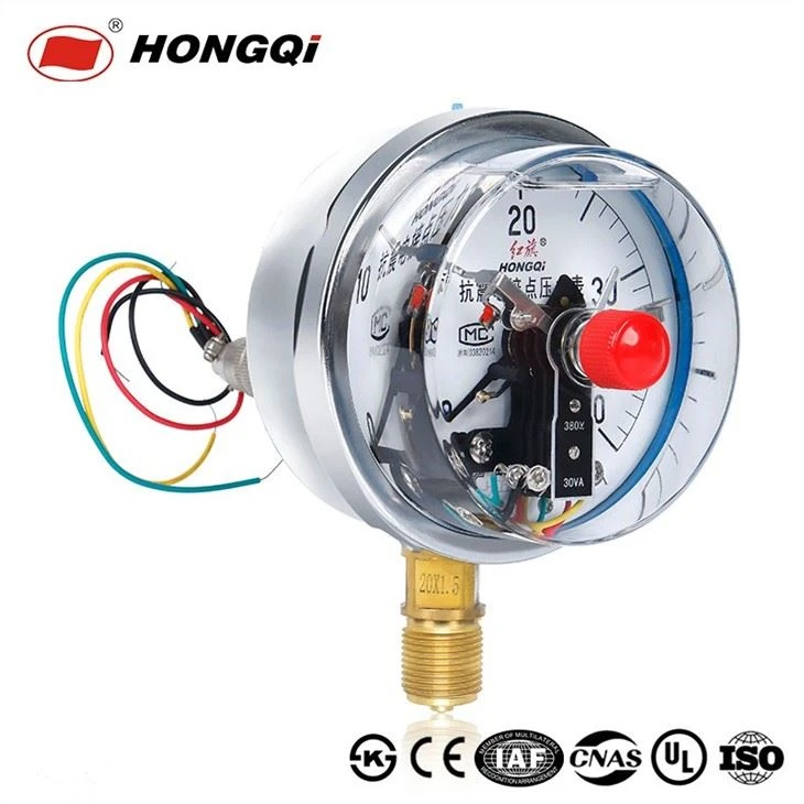 YTNXC-100 Shockproof Electric Contact Pressure Gauge With Sensitive Pointer